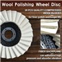 Knoruley Ensemble de 8 Disques de Feutre Abrasifs et de Pâte à Polir pour Meuleuses D'Angle