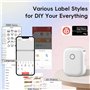 Uxsjakjsd P12 Machine D'Étiquetage Portable avec Imprimante Thermique pour Le Stockage des Codes-Barres au Bureau ou à, avec 1 R