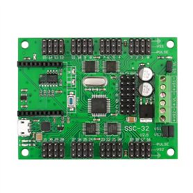 MQODLFP Contrôleur de Servo Multicanal 32 Canaux SSC32-V2.5 avec Interface USB XBEE Compatible PC- LINUX pour Araignée Hexapode
