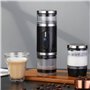 Bumiva Machine à Portable Rechargeable par USB avec Mousseur à Lait pour Voyages, Camping, Caravaning, Randonnées ou Bureau.