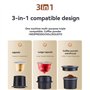 Bumiva Machine à Portable Rechargeable par USB avec Mousseur à Lait pour Voyages, Camping, Caravaning, Randonnées ou Bureau.