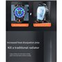 Rinteea Radiateur magnétique pour téléphone portable, ventilateur de refroidissement avec puce semi-conductrice, pour jeux mobil