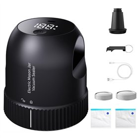 Toolvvik Ensemble de Scellant sous Vide Portable pour Bocaux avec Scellant Automatique pour sous Vide pour Bocaux à Ouverture La