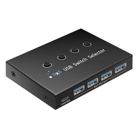 Mocturnity Sélecteur KM de Commutateur USB 3.0 4 Ordinateur Portable PC Hôte Partageant 4 Périphériques USB Boîtier de Commutati