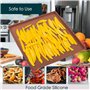 Remingtape Paquet de 18 Feuilles de Déshydrateur en Silicone Plateaux de Déshydrateur à Bords Carrés Antiadhésifs pour Viande Lé