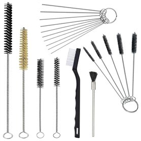Nudiuhis Kit de Nettoyage pour Pulvérisateur 17 Pièces Outil de Nettoyage de Pinceaux Multi-Usages pour à Peinture avec Mini-Tub