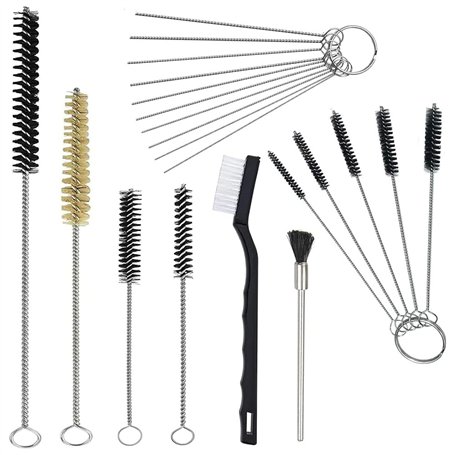 Nudiuhis Kit de Nettoyage pour Pulvérisateur 17 Pièces Outil de Nettoyage de Pinceaux Multi-Usages pour à Peinture avec Mini-Tub