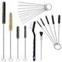 Nudiuhis Kit de Nettoyage pour Pulvérisateur 17 Pièces Outil de Nettoyage de Pinceaux Multi-Usages pour à Peinture avec Mini-Tub