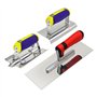 Kissmii Lot de 3 outils à béton en acier inoxydable avec plat Kit de ciment pour maçonnerie