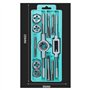 Joselin Ensemble de Clés Autotaraudeuses à Filetage M3-M12, Ensemble de Tarauds et Filières Métriques, Outils de Quincaillerie p