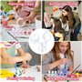Toolvvik 100 Bandes 600 Pots Pots de Peinture Vides Pots de Peinture Acrylique pour Écoles Salles de Classe Fournitures de Peint