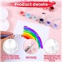 Toolvvik 100 Bandes 600 Pots Pots de Peinture Vides Pots de Peinture Acrylique pour Écoles Salles de Classe Fournitures de Peint