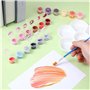 Toolvvik 100 Bandes 600 Pots Pots de Peinture Vides Pots de Peinture Acrylique pour Écoles Salles de Classe Fournitures de Peint