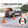 Pesfehhy Cônes de Sécurité, Lot de 4 Cônes de Signalisation Pliables de 18 Pouces, Cônes de Construction avec Colliers Réfléchis