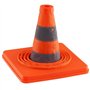 Pesfehhy Cônes de Sécurité, Lot de 4 Cônes de Signalisation Pliables de 18 Pouces, Cônes de Construction avec Colliers Réfléchis