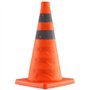 Pesfehhy Cônes de Sécurité, Lot de 4 Cônes de Signalisation Pliables de 18 Pouces, Cônes de Construction avec Colliers Réfléchis