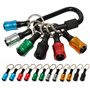 Rinteea Lot de 12 porte-embouts hexagonaux de 6,35 mm pour porte-clés, barre d'extension de tournevis, adaptateur de douille