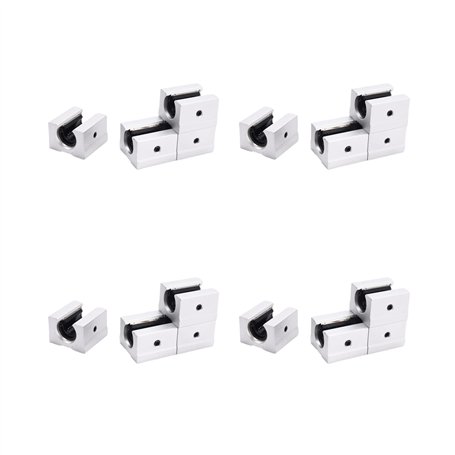 Mocturnity 16 x SBR12UU Bloc de Roulement de Routeur de Mouvement Lineaire En Aluminium de 12mm