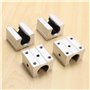 Mocturnity 16 x SBR12UU Bloc de Roulement de Routeur de Mouvement Lineaire En Aluminium de 12mm, Argent