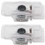 QSLLLY 2 Pièces Feux Bienvenue Voiture pour Peugeot 206 207 208 3008 308 307 406 407,LED Projection Logo Voiture Lumière Eclaira