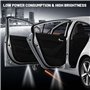 QSLLLY 2 Pièces Feux Bienvenue Voiture pour Peugeot 206 207 208 3008 308 307 406 407,LED Projection Logo Voiture Lumière Eclaira