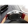 Montre à quartz pour homme - Style décontracté - Étanche - Date - Classique - En cuir marron - Pour Noël - Croix chrétienne - Pl