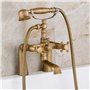 Robinets Baignoire bronze antique avec douche à main
