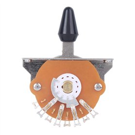 Joyance Commutateur de guitare électrique à 5 voies - Construction en métal et plastique - Avec vis - Interrupteur à lame de rec
