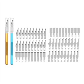 Qerwsdty Lot de 62 couteaux de bricolage - Lame de couteau polyvalente - Peut être utilisée pour le bricolage