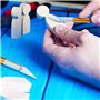 Qerwsdty Lot de 62 couteaux de bricolage - Lame de couteau polyvalente - Peut être utilisée pour le bricolage, les œuvres d'art,