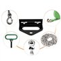 Sefdrert Kit d'attelage pour tondeuse à gazon, remorque, tracteur zéro virage, kit d'attelage universel robuste avec matériel d'