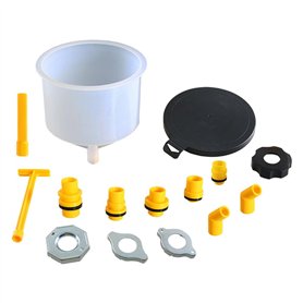Reykentu Kit d'entonnoir de remplissage de liquide de refroidissement pour radiateur de voiture - Anti-déversement - Outil de re