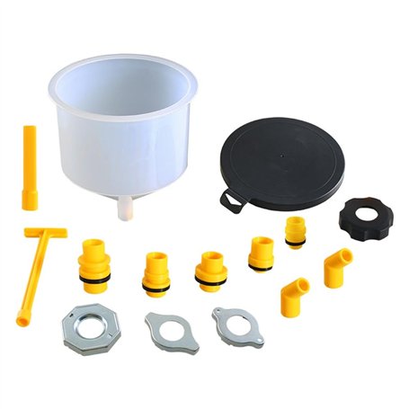 Reykentu Kit d'entonnoir de remplissage de liquide de refroidissement pour radiateur de voiture - Anti-déversement - Outil de re