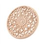 FYOBOT Appliques en Bois Rond De Sculpture De Fleurs Sculptées pour Décalque De Moulures en Bois Non-Peintes Meuble Armoire Figu