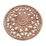 FYOBOT Appliques en Bois Rond De Sculpture De Fleurs Sculptées pour Décalque De Moulures en Bois Non-Peintes Meuble Armoire Figu