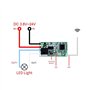 Muuoeou 5pcs 433.92MHz Universel Sans Fil DC 3.6V-24V Télécommande Interrupteur 1CH RF Relais Récepteur LED Lumière Contrôleur D