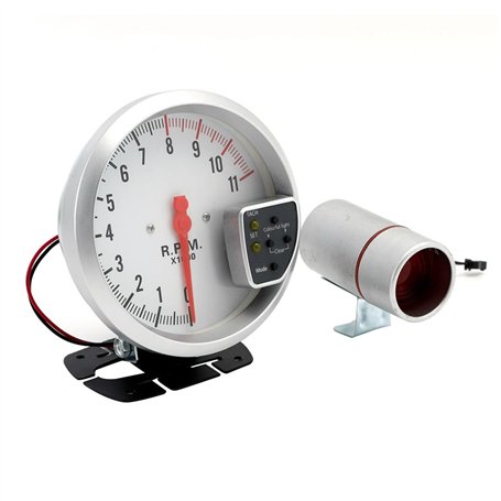 Muuoeou 5 Compte-tours de voiture 11000 K 7 couleurs 12 V Instrument électronique modifié pour véhicule universel