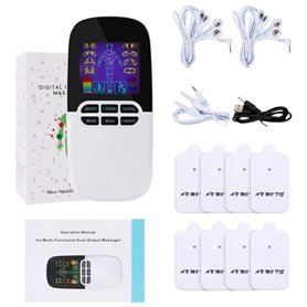 dissot Unité TENS Rechargeable Santé MéRidien Machine de ThéRapie NuméRique EMS TENS Machine PhysiothéRapie Corps Cou Massage