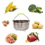 Iyalezirk Ensemble D'Accessoires pour Autocuiseur pour 6 Pintes Comprenant Un Panier À Vapeur de LéGumes, Un Moule À CharnièRe, 