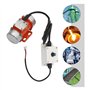 Eighosee Moteur de Vibration Électrique 60 W DC12 V avec Contrôleur de Vitesse, Moteur Sans Balais à Grande Vitesse en Alliage, 