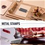 Qusedwey 20 Paquets PoinçOns en Acier 4 Mm Fleur PoinçOn Ensemble de Timbres Pratique MéTal Estampage Kit Estampage Outils pour 