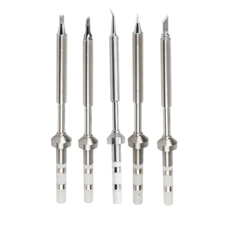 ANNJUC Lot de 5 pannes à souder à chauffage de la série TS100 pour fer à souder Pinecil TS100 TS101