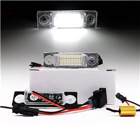 XEDLAMP 2 pièces sans erreur blanc LED numéro de plaque d'immatriculation lumières for Seat Alhambra MKI 7V