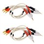 LOLPALONE 2 Paire DE Pinces à Fiche Banane IsoléEs Câble Basse RéSistance Lcr Pince Sonde Pistes Testeur Terminal Kelvin Nouveau