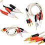 LOLPALONE 2 Paire DE Pinces à Fiche Banane IsoléEs Câble Basse RéSistance Lcr Pince Sonde Pistes Testeur Terminal Kelvin Nouveau