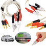 LOLPALONE 2 Paire DE Pinces à Fiche Banane IsoléEs Câble Basse RéSistance Lcr Pince Sonde Pistes Testeur Terminal Kelvin Nouveau