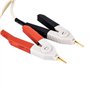 LOLPALONE 2 Paire DE Pinces à Fiche Banane IsoléEs Câble Basse RéSistance Lcr Pince Sonde Pistes Testeur Terminal Kelvin Nouveau
