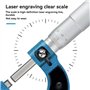 Muuoeou 0,01 mm 0-25 mm Micromètre extérieur Outil de mesure Échelle Pied à coulisse mécanique Micromètre de précision pour la m