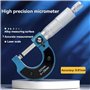 Muuoeou 0,01 mm 0-25 mm Micromètre extérieur Outil de mesure Échelle Pied à coulisse mécanique Micromètre de précision pour la m