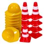 Mocturnity 50 Mini Cônes de Signalisation avec 50 Mini Casques de Sécurité